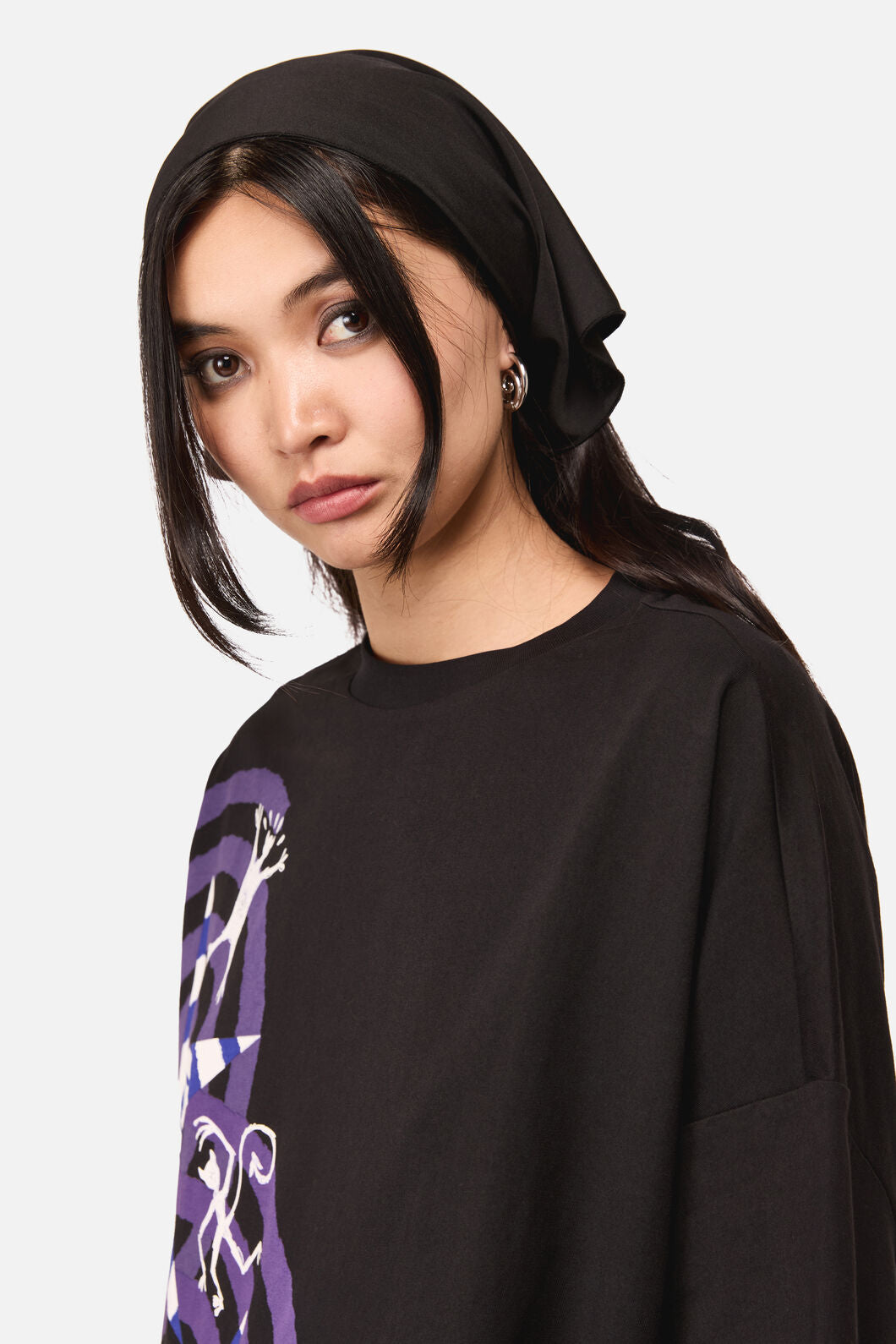 Dangerfield NZ - Eyelet Head Scarf - black