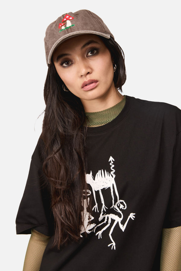 Dangerfield NZ - Toadstool Washed Canvas Cap - chocolate