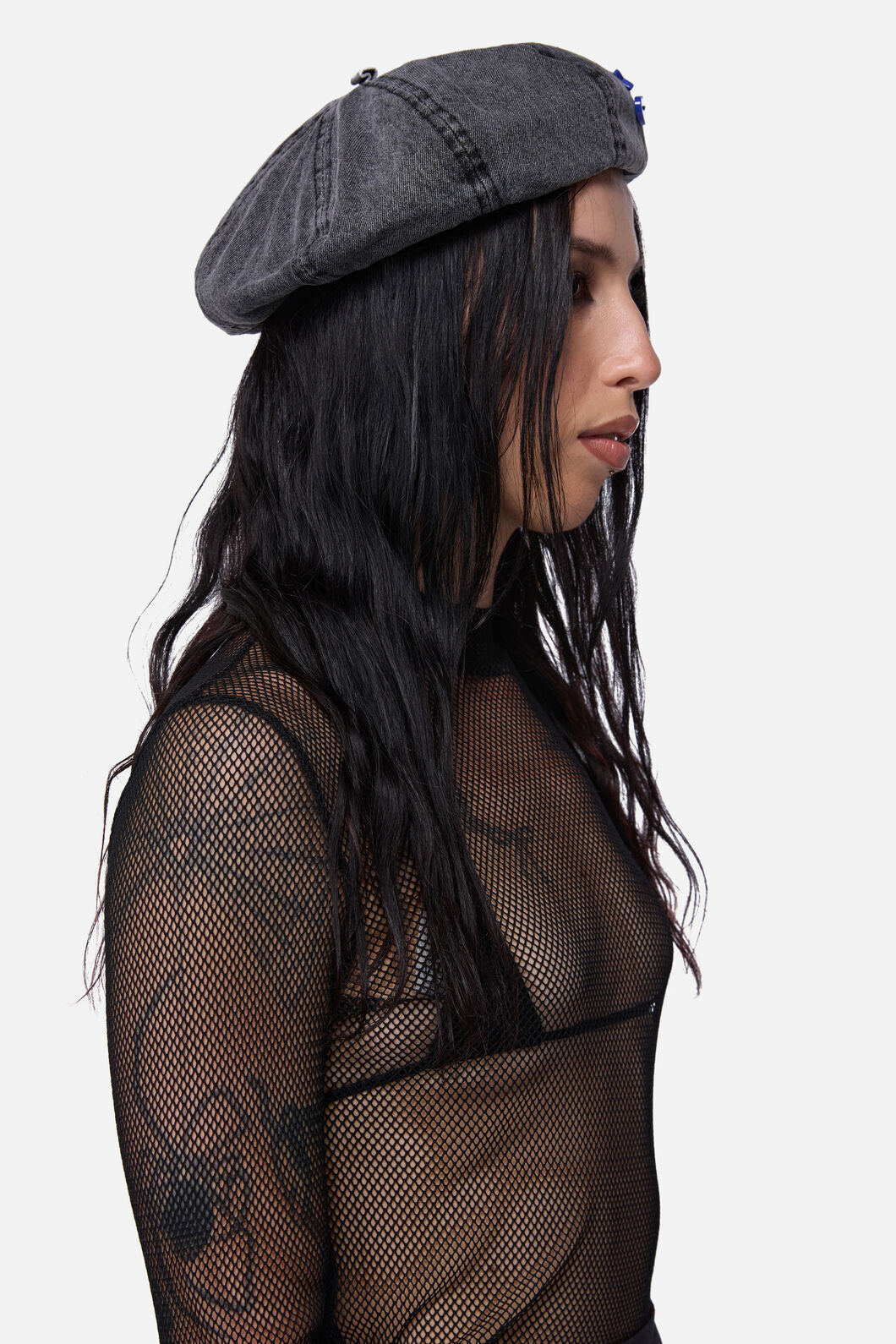 Dangerfield NZ - Whirl Denim Beret - grey