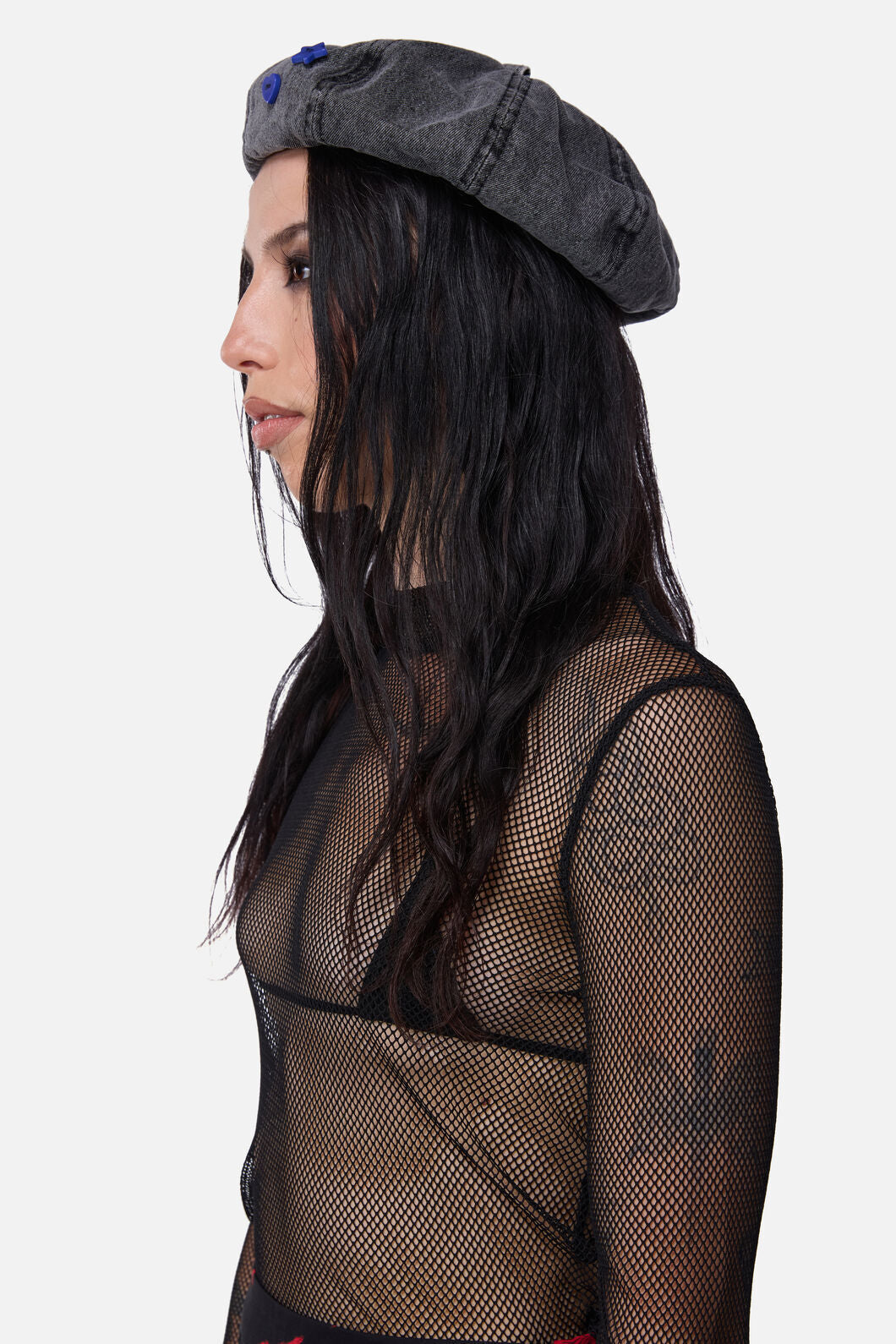 Dangerfield NZ - Whirl Denim Beret - grey