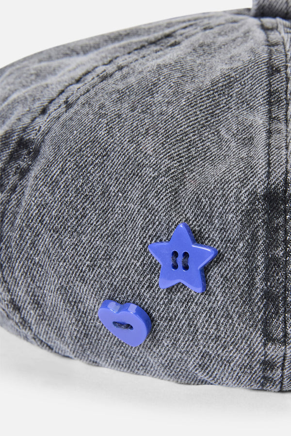 Dangerfield NZ - Whirl Denim Beret - grey