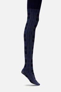 Dangerfield NZ - Navy Tartan Tights - navy
