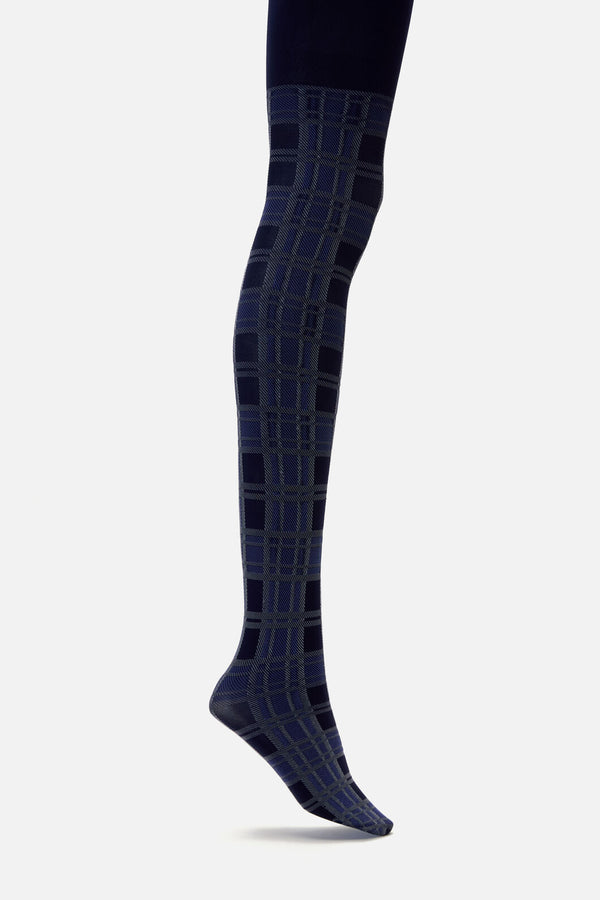 Dangerfield NZ - Navy Tartan Tights - navy