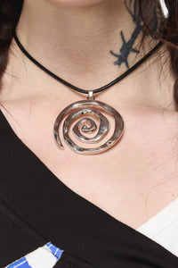 Dangerfield NZ - Statement Whirl Necklace - silver