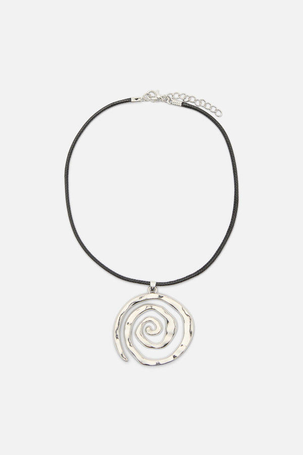 Dangerfield NZ - Statement Whirl Necklace - silver