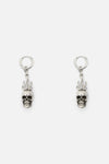 Dangerfield NZ - Flaming Skull Earrings - silver