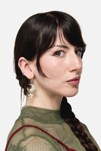 Dangerfield NZ - Stars & Moon Earrings - silver