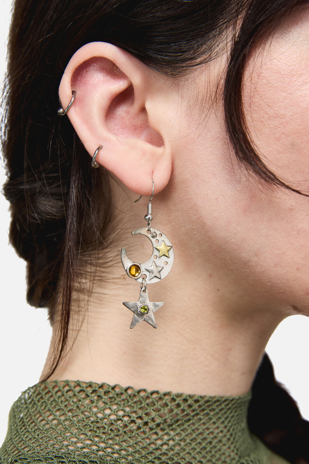 Dangerfield NZ - Stars & Moon Earrings - silver