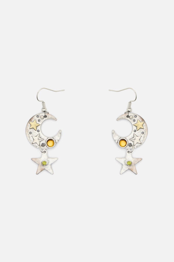Dangerfield NZ - Stars & Moon Earrings - silver