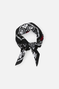 Dangerfield NZ - Skulls & Roses Cotton Bandana - black
