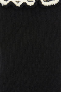 Dangerfield NZ - Black Frill Top Sock - black
