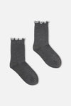 Dangerfield NZ - Grey Frill Top Sock - grey