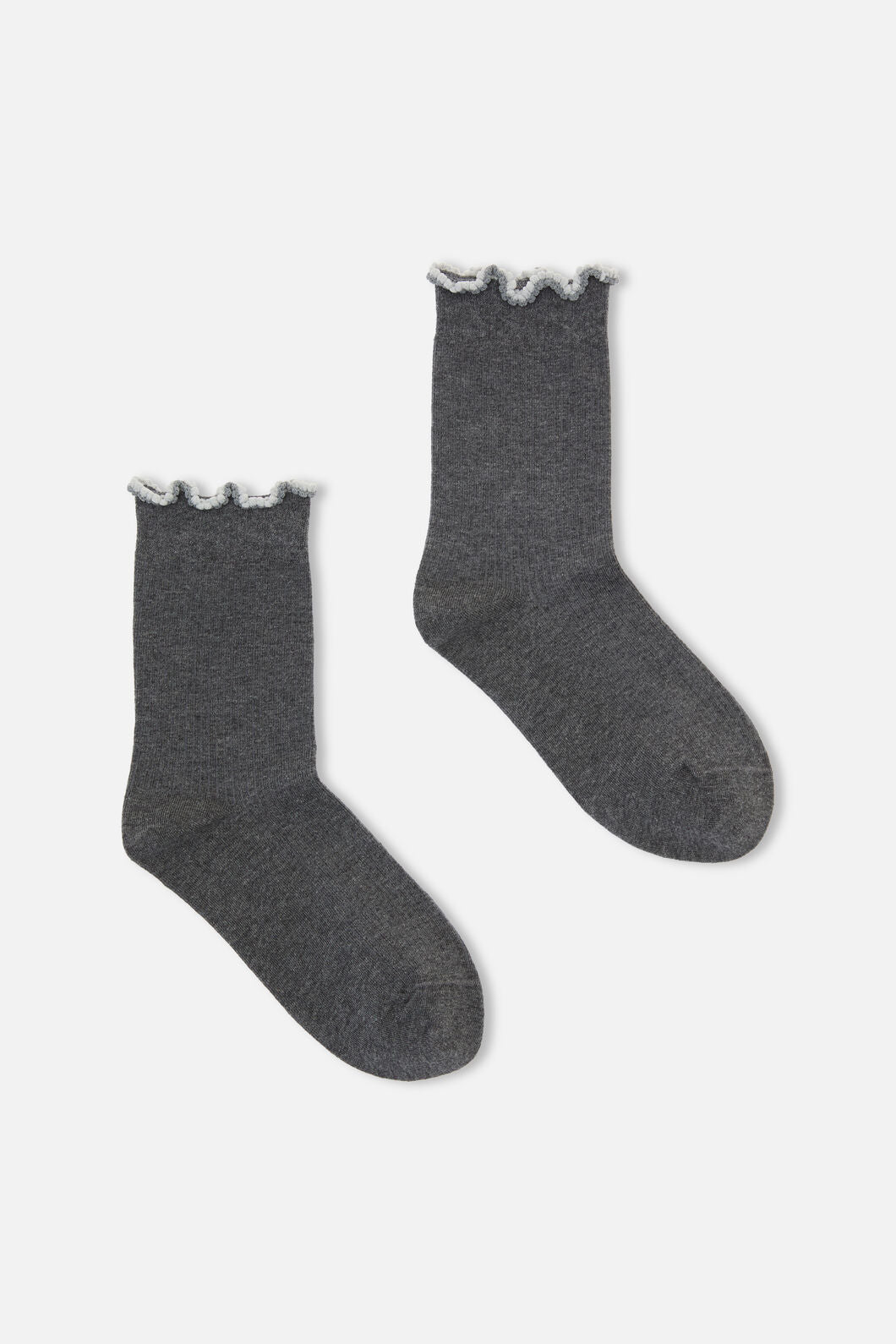 Dangerfield NZ - Grey Frill Top Sock - grey