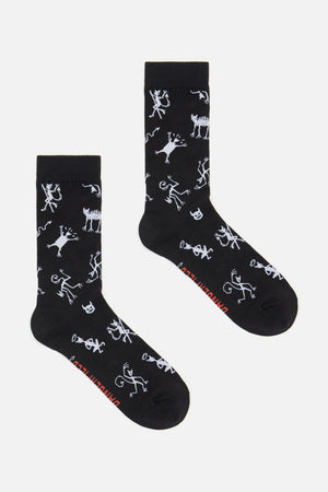 Dangerfield NZ - Demons Goth Sock - black