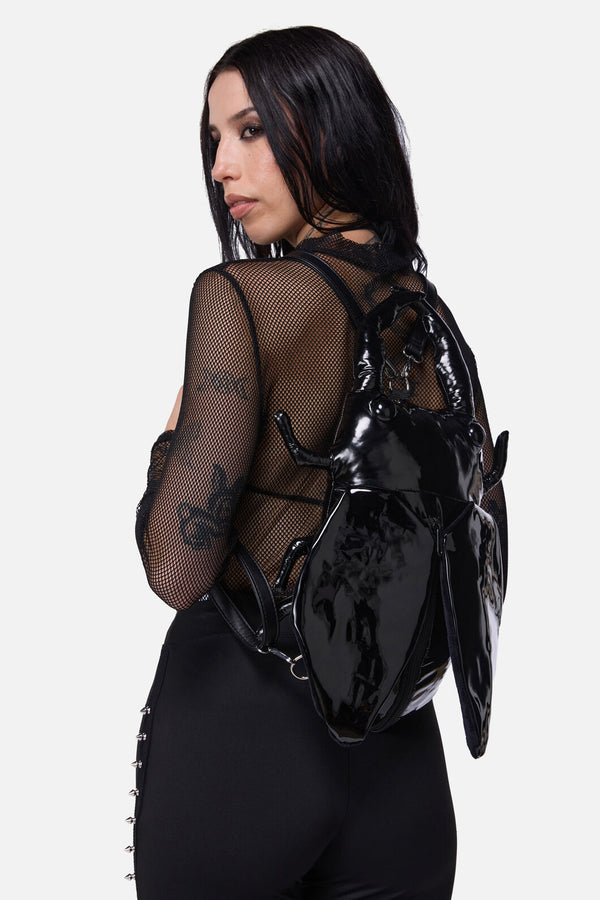 Dangerfield NZ - Black Stag Beetle Backpack - black