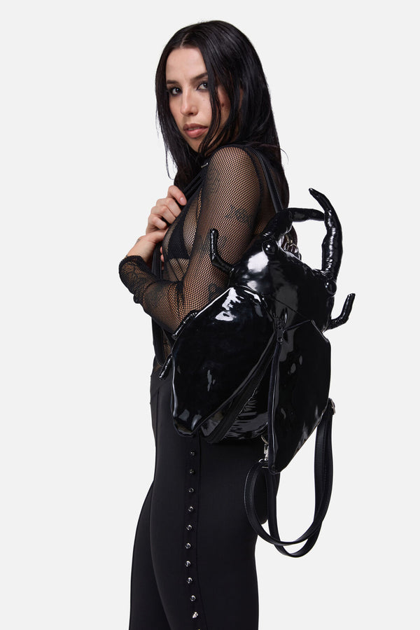 Dangerfield NZ - Black Stag Beetle Backpack - black