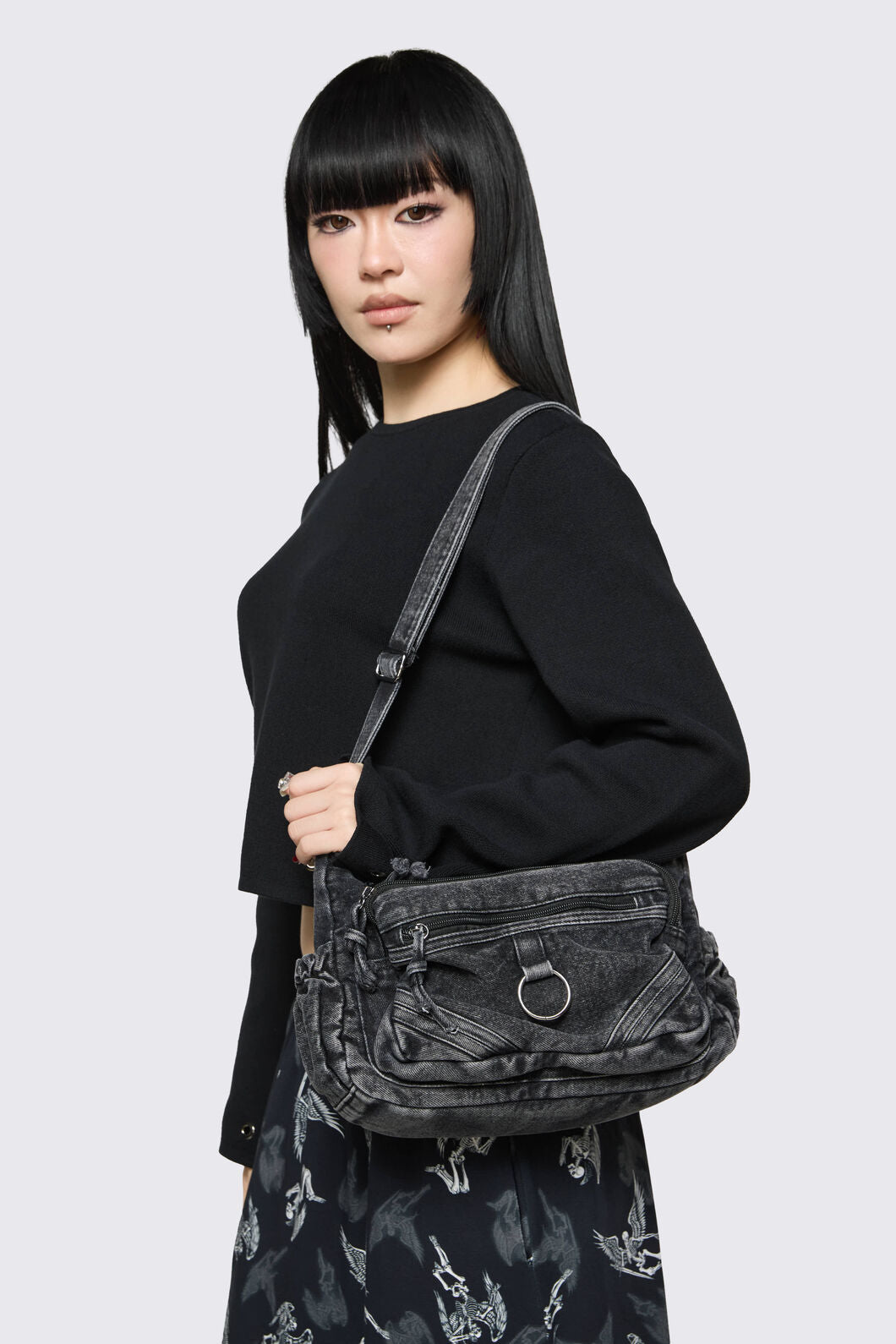 Dangerfield NZ - Washed Grey Denim Bag - grey