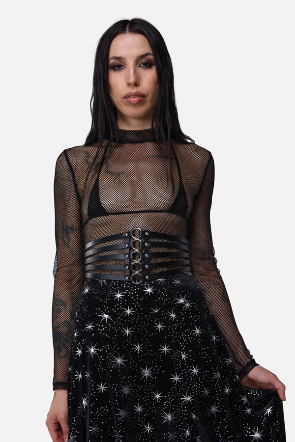 Dangerfield NZ - Cage Ring Waist Belt - black