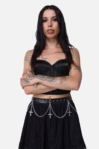 Dangerfield NZ - Chain & Crosses Belt - black