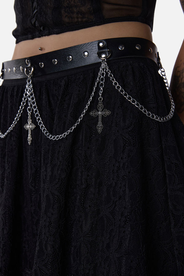 Dangerfield NZ - Chain & Crosses Belt - black