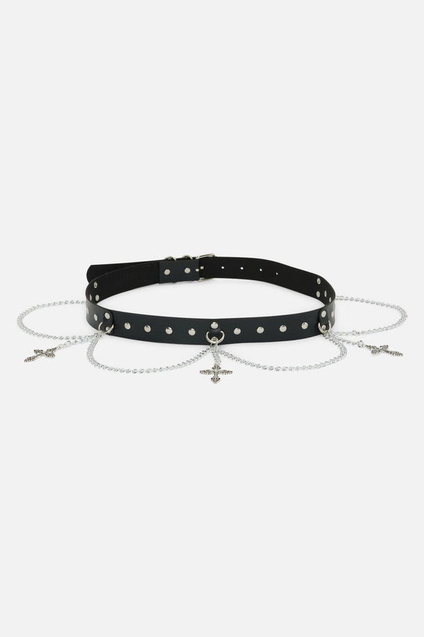Dangerfield NZ - Chain & Crosses Belt - black