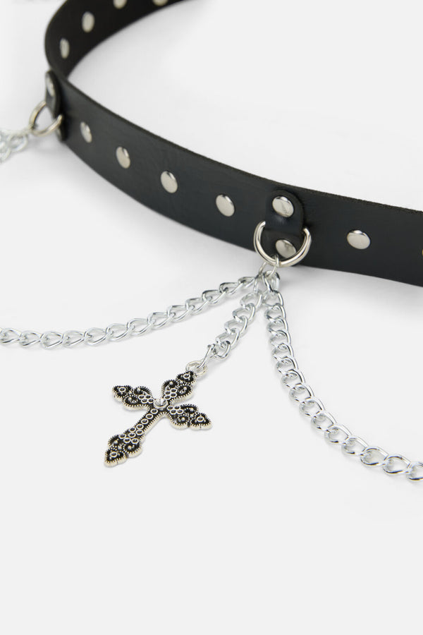 Dangerfield NZ - Chain & Crosses Belt - black