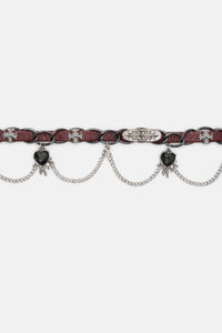 Dangerfield NZ - Charm Choker - dark-red
