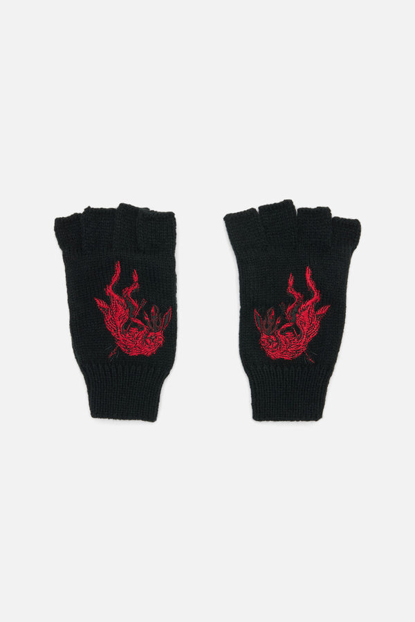 Dangerfield NZ - Jackalope Fingerless Gloves - black