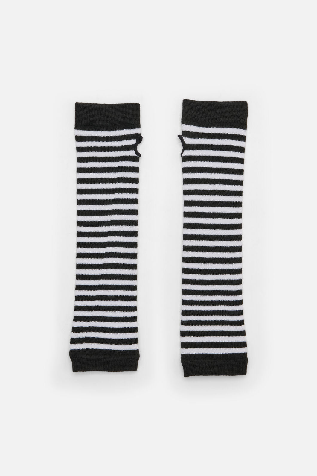 Dangerfield NZ - Striped Long Fingerless Gloves - black-white