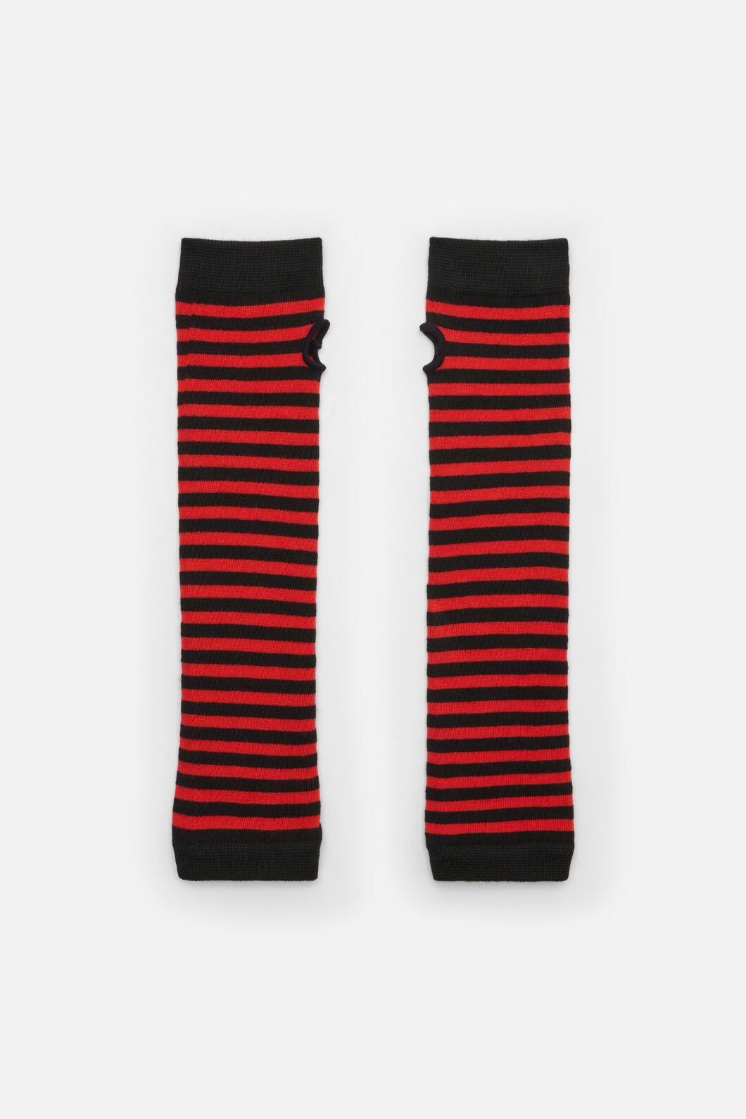 Dangerfield NZ - Striped Long Fingerless Gloves - black-red