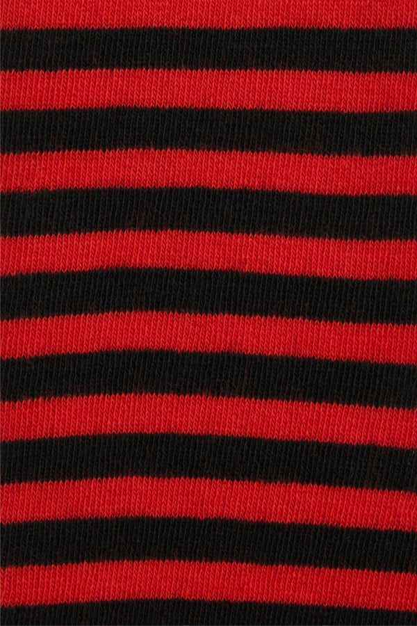 Dangerfield NZ - Striped Long Fingerless Gloves - black-red