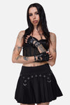 Dangerfield NZ - Stud Faux LeatherFngrlessGlve - black