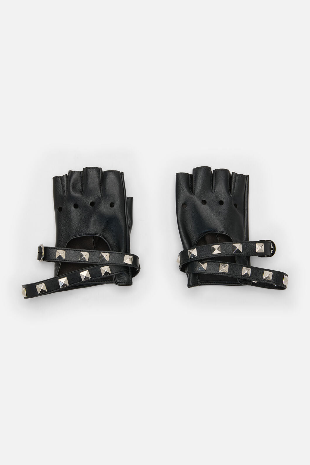 Dangerfield NZ - Stud Faux LeatherFngrlessGlve - black