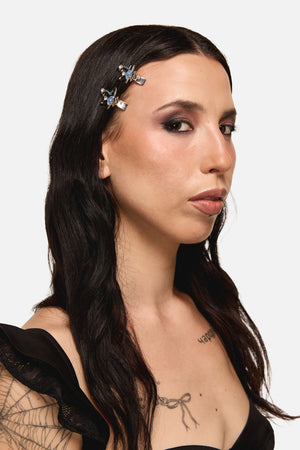 Dangerfield NZ - Space Hair Clip Set - silver