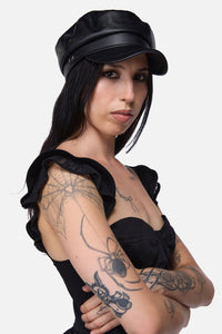 Dangerfield NZ - PU Peak Hat - black