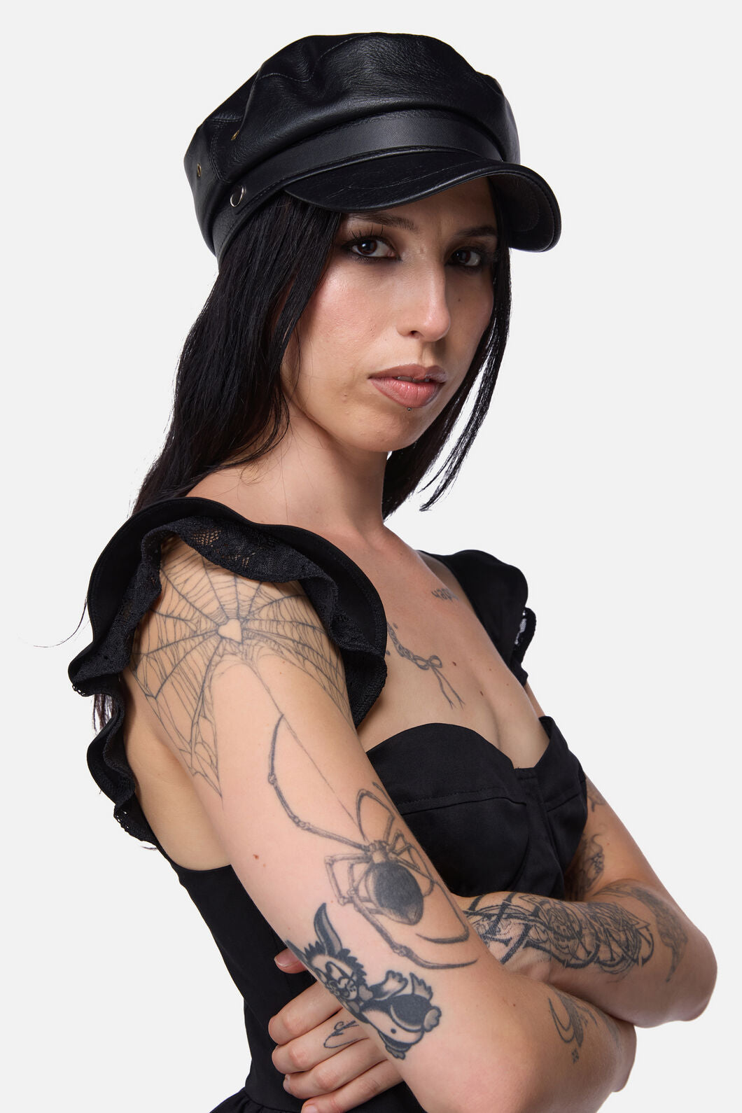 Dangerfield NZ - PU Peak Hat - black
