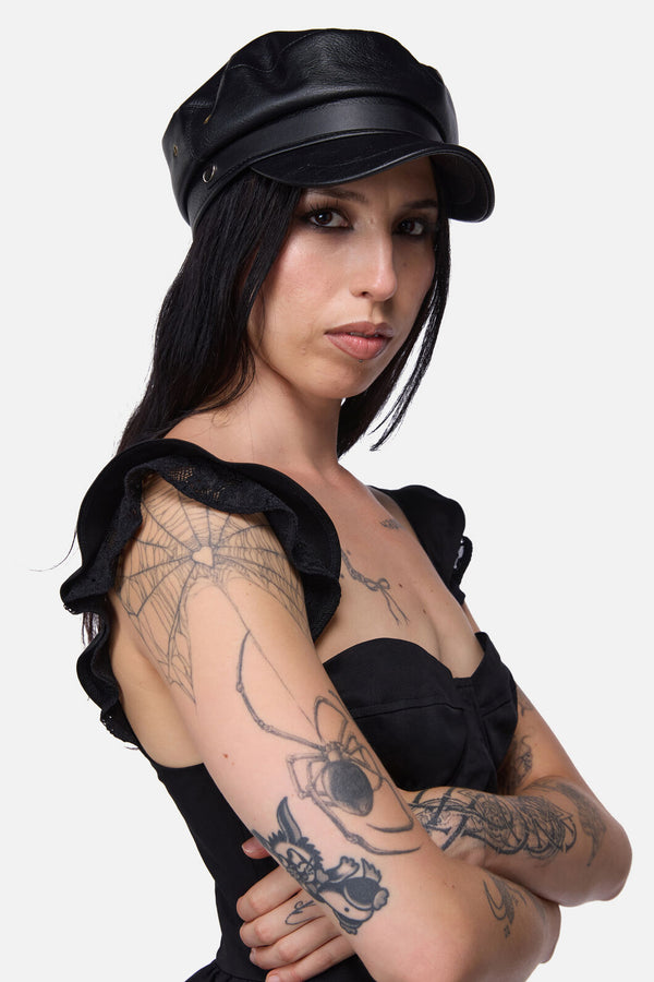 Dangerfield NZ - PU Peak Hat - black
