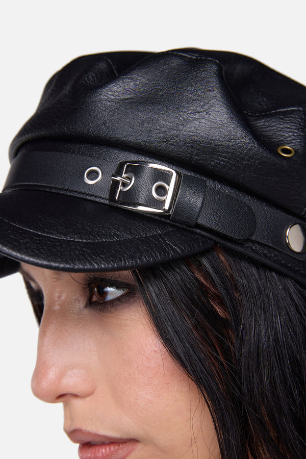Dangerfield NZ - PU Peak Hat - black