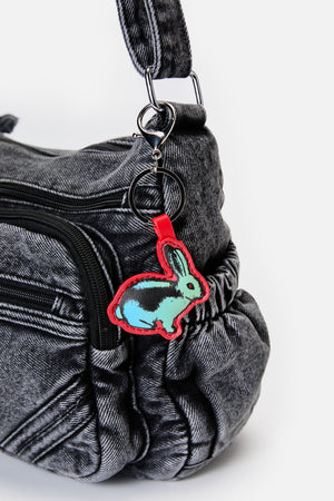 Dangerfield NZ - Lapin Goth Printed PU BagCharm - multi