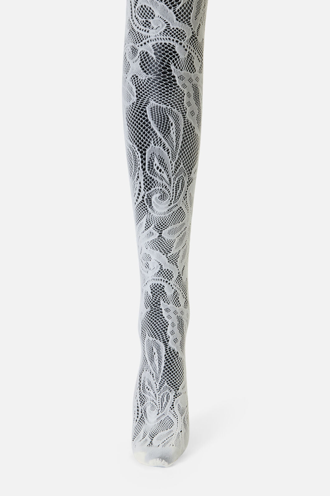 Dangerfield NZ - Cream Swirls Fishnet Tights - cream