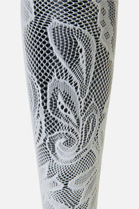 Dangerfield NZ - Cream Swirls Fishnet Tights - cream