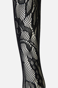 Dangerfield NZ - Black Swirls Fishnet Tights - black