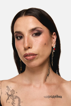 Dangerfield NZ - Card Game Drop Earrings - multi