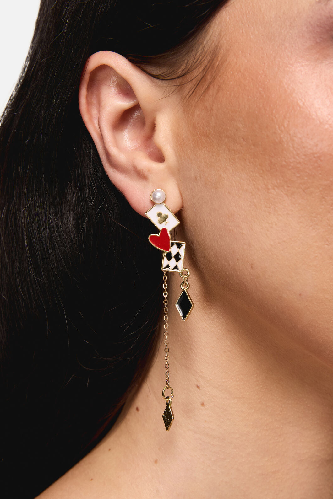 Dangerfield NZ - Card Game Drop Earrings - multi