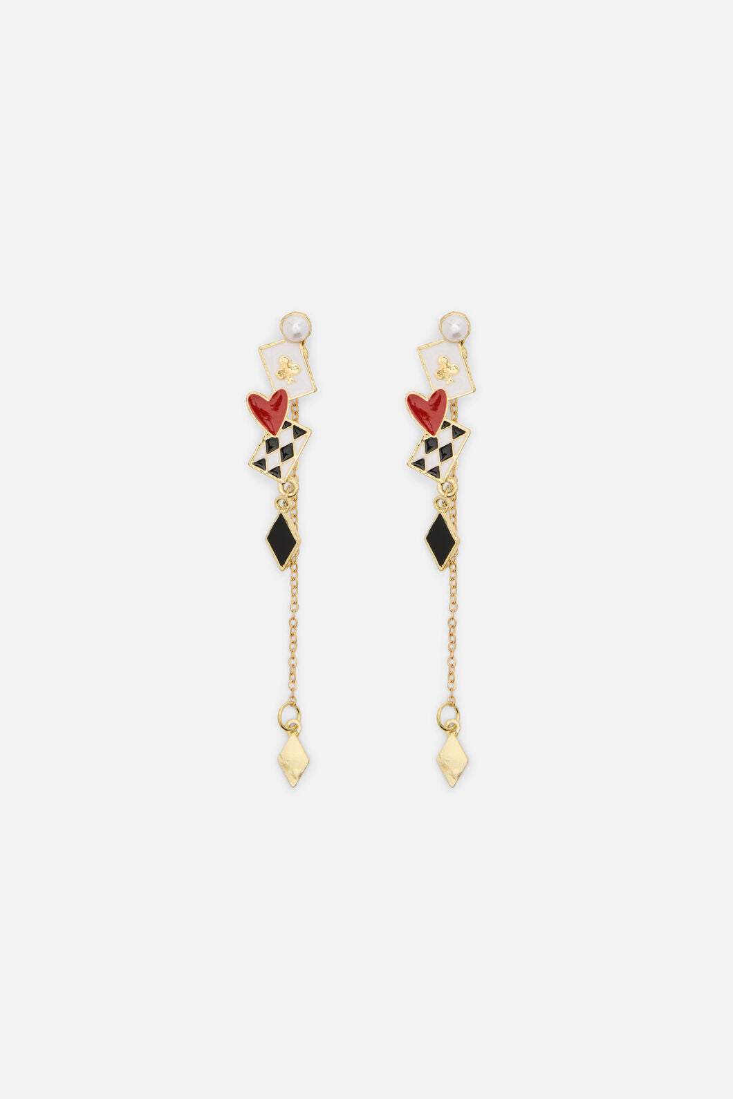 Dangerfield NZ - Card Game Drop Earrings - multi