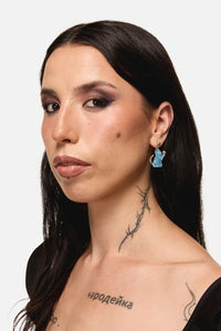 Dangerfield NZ - Cat And Star Earrings - silver