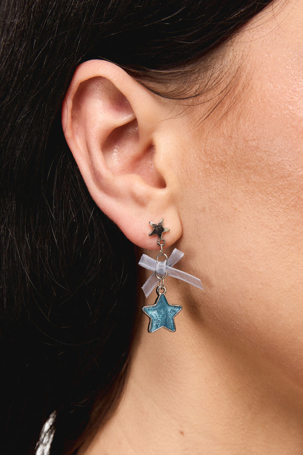 Dangerfield NZ - Cat And Star Earrings - silver