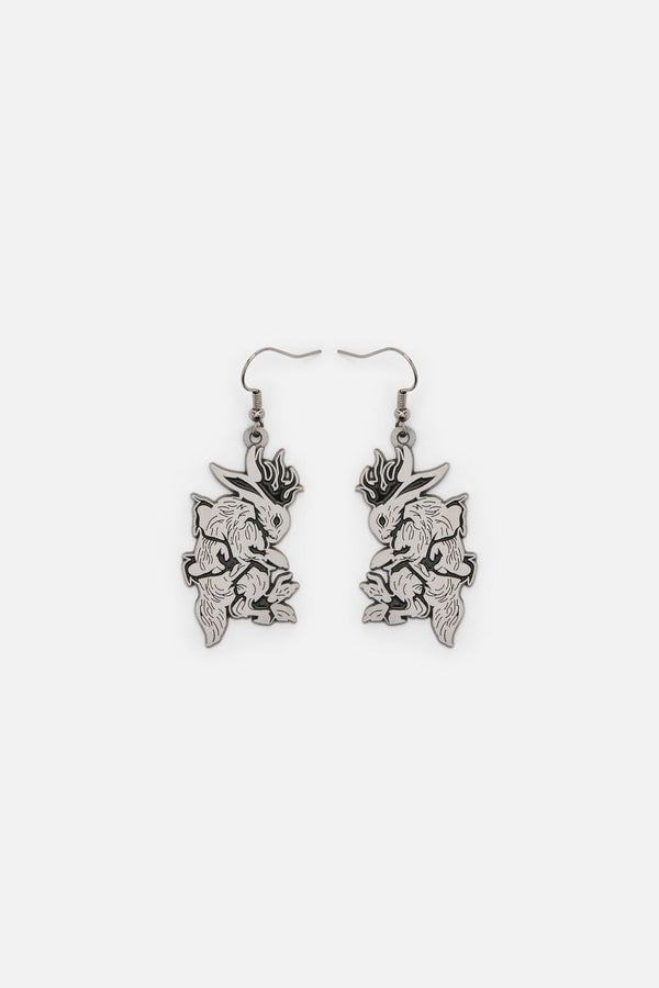 Dangerfield NZ - Jackalope Metal Earrings - silver