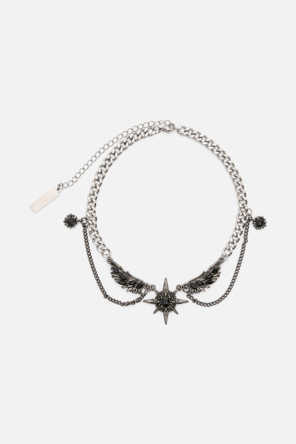 Dangerfield NZ - Wings & Star Necklace - silver