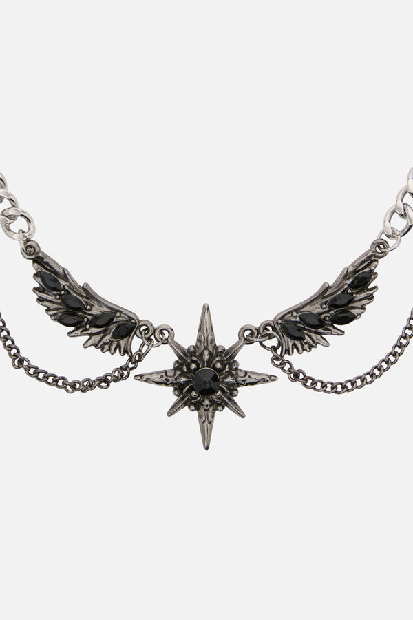 Dangerfield NZ - Wings & Star Necklace - silver